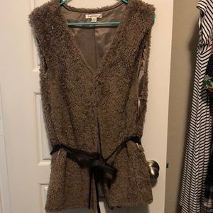 Faux fur vest